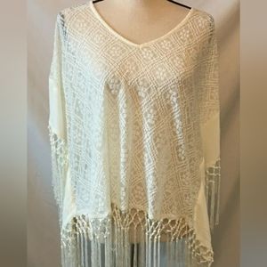 Ivory fringe shirt